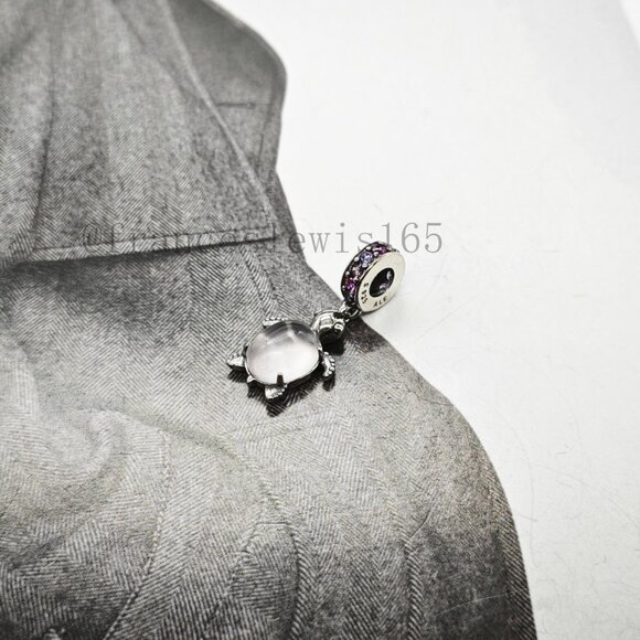 Pandora Murano Glass Pink Sea Turtle Dangle Charm - Picture 4 of 4